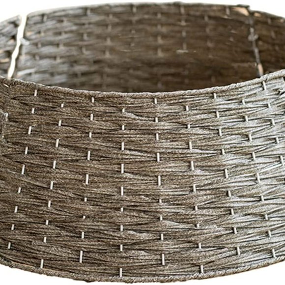 Small Gray Willow Christmas Tree Ring Collar, 22½"dia. - Picture 2 of 6